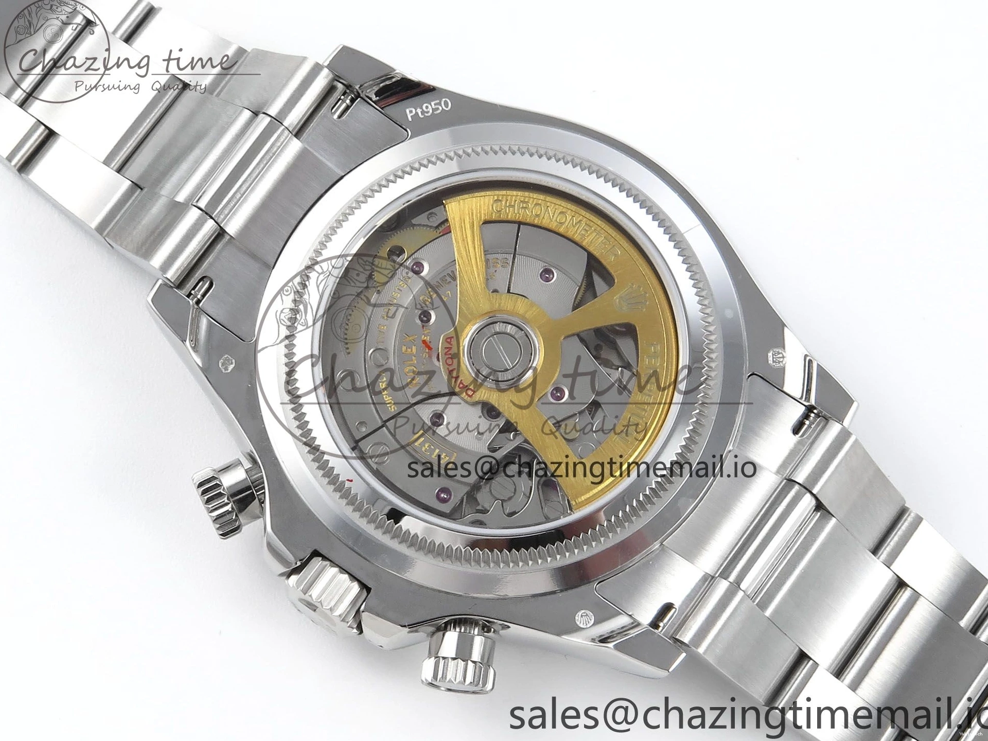 126506 1:1 Edition Ice Best SH4131 Daytona Strap V5 on Blue QF SS Dial Bracelet 0330